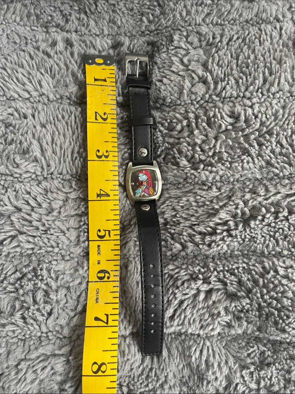 The Nightmare Before Christmas/ Sally Black Leather Strap Watch